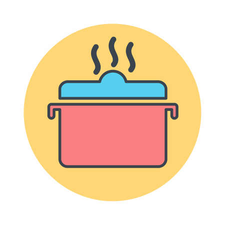 Vector Graphic of - Hot Food - Color Mate Style - simple illustration. Editable stroke. Design template vector.outline style design.Vector graphic illustrationのイラスト素材