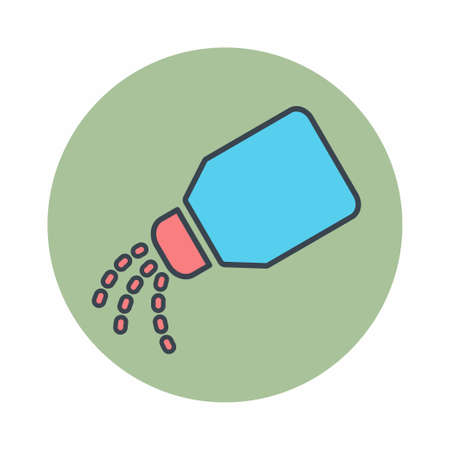 Vector Graphic of - Salt bottle - Color Mate Style - simple illustration. Editable stroke. Design template vector.outline style design.Vector graphic illustrationのイラスト素材