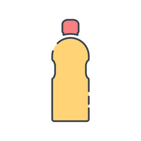 Vector Graphic of - Water Bottle - Line Cut Style - simple illustration. Editable stroke. Design template vector.outline style design.Vector graphic illustrationのイラスト素材