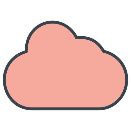 Icon Vector of Cloud - Line Cut Style - simple illustration. Editable stroke. Design template vector.outline style design.Vector graphic illustrationのイラスト素材