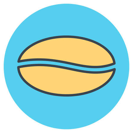Icon Vector of Coffee Grain - Color Mate Style - Simple illustration, Editable stroke, Design template vector, Good for prints, posters, advertisements, announcements, info graphics, etc.のイラスト素材