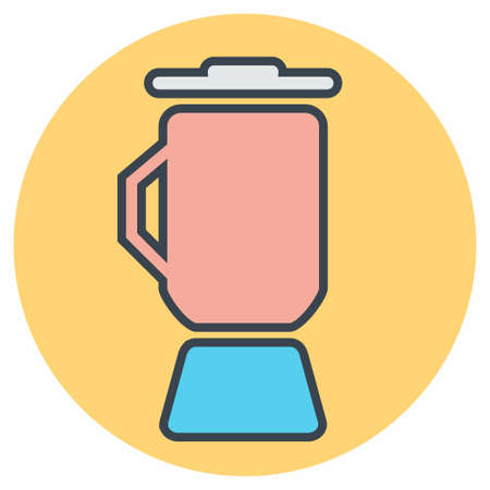 Icon Vector of Coffee Blender - Color Mate Style - Simple illustration, Editable stroke, Design template vector, Good for prints, posters, advertisements, announcements, info graphics, etc.のイラスト素材