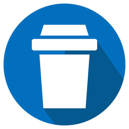 Icon Vector of Tea - Long Shadow Style - Simple illustration, Editable stroke, Design template vector, Good for prints, posters, advertisements, announcements, info graphics, etc.のイラスト素材