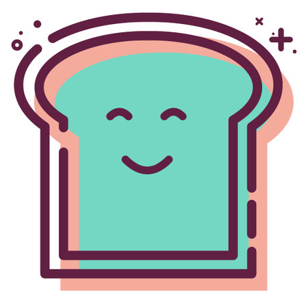 Icon Vector of Toast - MBE Syle - Simple illustration, Editable stroke, Design template vector, Good for prints, posters, advertisements, announcements, info graphics, etc.のイラスト素材
