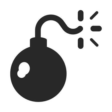 Icon Vector of Bomb - Glyph Style - Simple illustration, Editable stroke, Design template vector, Good for prints, posters, advertisements, announcements, info graphics, etc.のイラスト素材