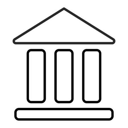 Icon Vector of Building - Line Style - Simple illustration, Editable stroke, Design template vector, Good for prints, posters, advertisements, announcements, info graphics, etc.のイラスト素材