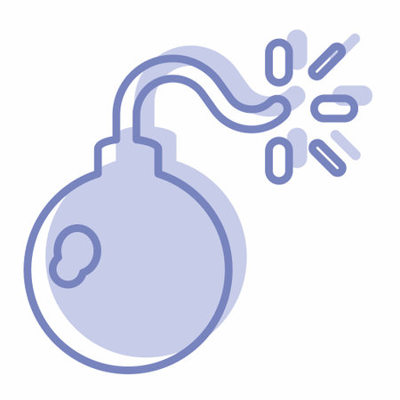 Icon Vector of Bomb - Two Tone Style - Simple illustration, Editable stroke, Design template vector, Good for prints, posters, advertisements, announcements, info graphics, etc.のイラスト素材