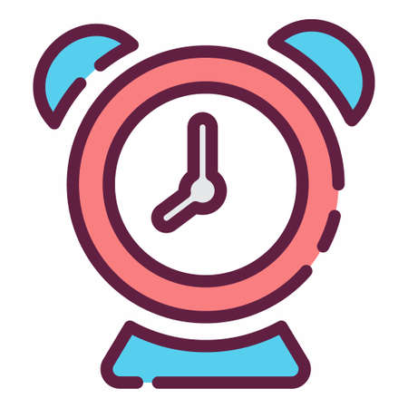 Icon Vector of Alarm - Line Cut Style - Simple illustration, Editable stroke, Design template vector, Good for prints, posters, advertisements, announcements, info graphics, etc.のイラスト素材