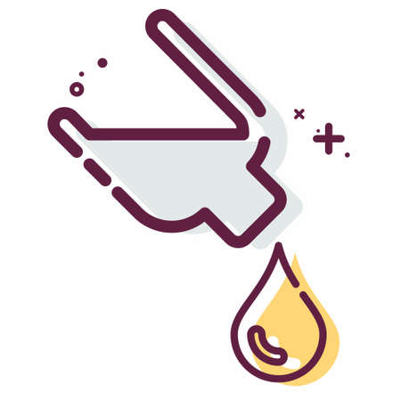 Icon Vector of Drop 2 - MBE Syle - Simple illustration, Editable stroke, Design template vector, Good for prints, posters, advertisements, announcements, info graphics, etc.のイラスト素材