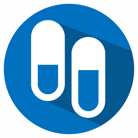 Icon Vector of Capsule 3 - Long Shadow Style - Simple illustration, Editable stroke, Design template vector, Good for prints, posters, advertisements, announcements, info graphics, etc.のイラスト素材