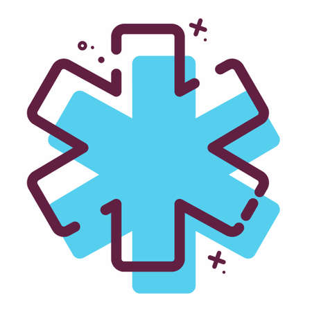 Icon Vector of Hospital 3 - MBE Style - Simple illustration, Editable stroke, Design template vector, Good for prints, posters, advertisements, announcements, info graphics, etc.のイラスト素材