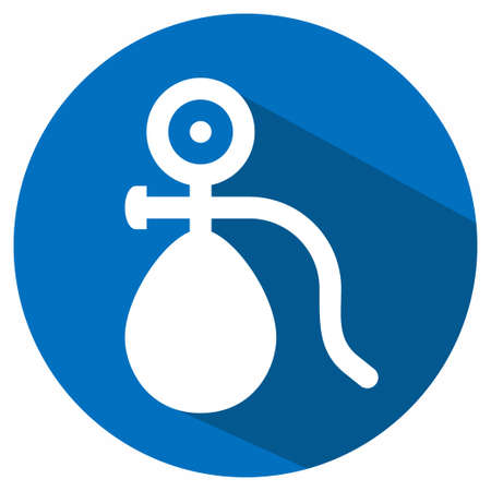 Icon Vector of Blood Pressure Monitor - Long Shadow Style - Simple illustration, Editable stroke, Design template vector, Good for prints, posters, advertisements, announcements, info graphics, etc.のイラスト素材