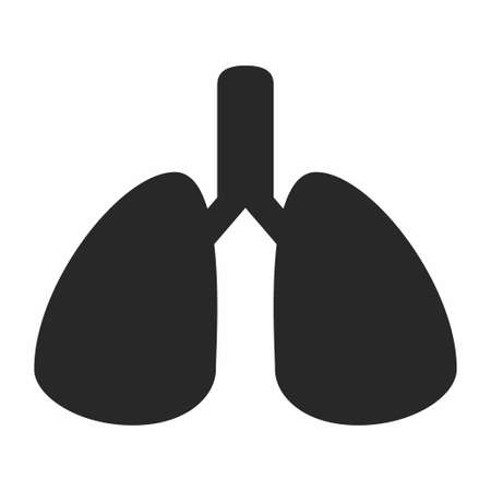 Icon Vector of Lungs - Glyph Style - Simple illustration, Editable stroke, Design template vector, Good for prints, posters, advertisements, announcements, info graphics, etc.のイラスト素材
