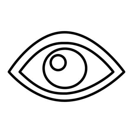 Icon Vector of Eye - Line Style - Simple illustration, Editable stroke, Design template vector, Good for prints, posters, advertisements, announcements, info graphics, etc.のイラスト素材