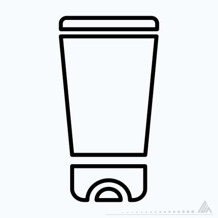 Icon Vector of Body Lotion - Line Style - Simple illustration, Editable stroke, Design template vector, Good for prints, posters, advertisements, announcements, info graphics, etc.のイラスト素材