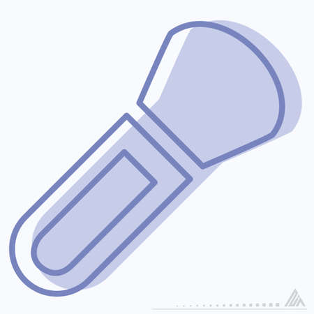 Icon Vector of Brush Large - Two Tone Style- Simple illustration, Editable stroke, Design template vector, Good for prints, posters, advertisements, announcements, info graphics, etc.のイラスト素材