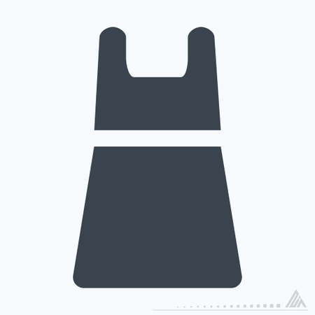 Icon Vector of Dress - Glyph Style - Simple illustration, Editable stroke, Design template vector, Good for prints, posters, advertisements, announcements, info graphics, etc.のイラスト素材