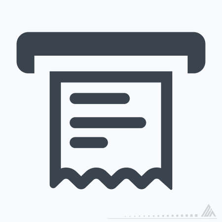 Icon Vector of Receipt - Glyph Style - Simple illustration, Editable stroke, Design template vector, Good for prints, posters, advertisements, announcements, info graphics, etc.のイラスト素材