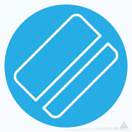 Icon Card - Blue Eyes Style - Simple illustration, Editable stroke, Design template vector, Good for prints, posters, advertisements, announcements, info graphics, etc.のイラスト素材