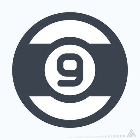 Icon Billiard - Glyph Style - Simple illustration, Editable stroke, Design template vector, Good for prints, posters, advertisements, announcements, info graphics, etc.のイラスト素材