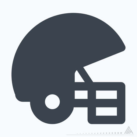 Icon Hockey Helmet - Glyph Style - Simple illustration, Editable stroke, Design template vector, Good for prints, posters, advertisements, announcements, info graphics, etc.のイラスト素材