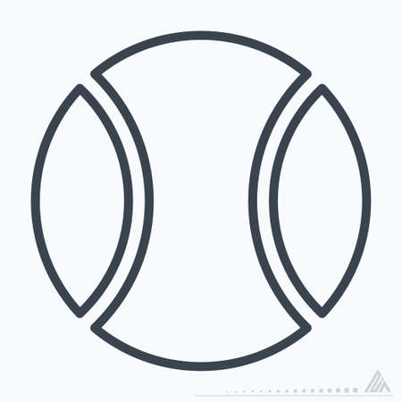 Icon Tennis - Line Style - Simple illustration, Editable stroke, Design template vector, Good for prints, posters, advertisements, announcements, info graphics, etc.のイラスト素材