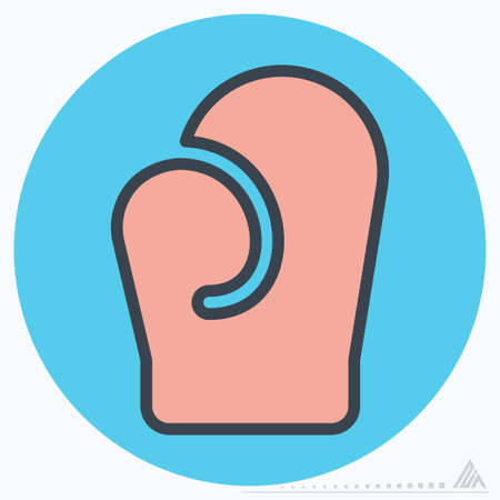 Icon Boxing 3 - Color Mate Style - Simple illustration, Editable stroke, Design template vector, Good for prints, posters, advertisements, announcements, info graphics, etc.のイラスト素材