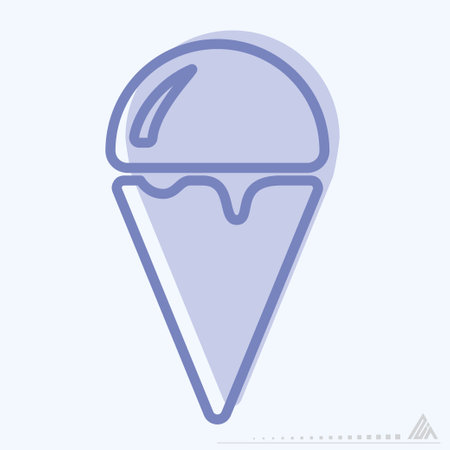 Icon Ice Cream - Two Tone Style - Simple illustration, Editable stroke, Design template vector, Good for prints, posters, advertisements, announcements, info graphics, etc.のイラスト素材