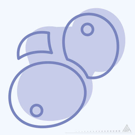 Icon Olive - Two Tone Style - Simple illustration, Editable stroke, Design template vector, Good for prints, posters, advertisements, announcements, info graphics, etc.のイラスト素材