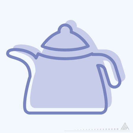 Icon Coffee Bottle - Two Tone Style - Simple illustration, Editable stroke, Design template vector, Good for prints, posters, advertisements, announcements, info graphics, etc.のイラスト素材