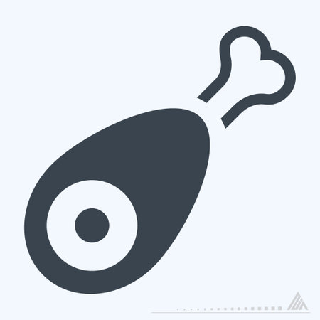 Icon Ham - Glyph Style - Simple illustration, Editable stroke, Design template vector, Good for prints, posters, advertisements, announcements, info graphics, etc.のイラスト素材