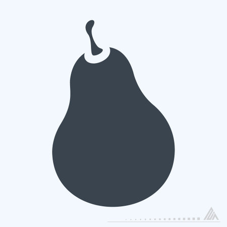 Icon Pear - Glyph Style - Simple illustration, Editable stroke, Design template vector, Good for prints, posters, advertisements, announcements, info graphics, etc.のイラスト素材