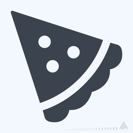 Icon Pizza - Glyph Style - Simple illustration, Editable stroke, Design template vector, Good for prints, posters, advertisements, announcements, info graphics, etc.のイラスト素材