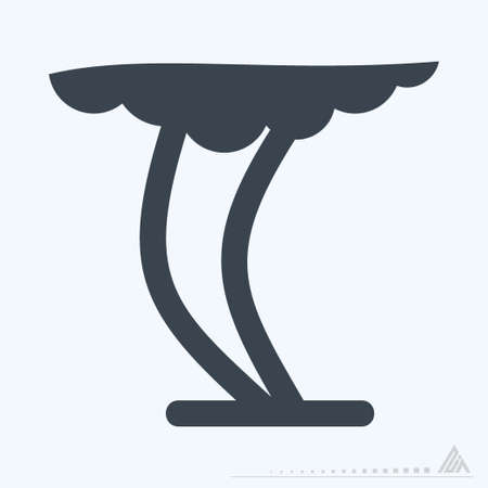 Icon Tornado - Glyph Style - Simple illustration, Editable stroke, Design template vector, Good for prints, posters, advertisements, announcements, info graphics, etc.のイラスト素材