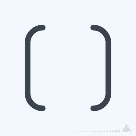 Icon Stop - Line Cut Style - Simple illustration, Editable stroke, Design template vector, Good for prints, posters, advertisements, announcements, info graphics, etc.のイラスト素材