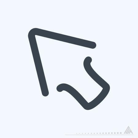 Icon Up Left - Line Cut Style - Simple illustration, Editable stroke, Design template vector, Good for prints, posters, advertisements, announcements, info graphics, etc.のイラスト素材