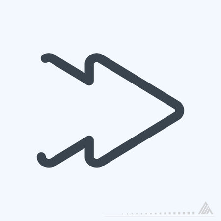 Icon Next - Line Cut Style - Simple illustration, Editable stroke, Design template vector, Good for prints, posters, advertisements, announcements, info graphics, etc.のイラスト素材