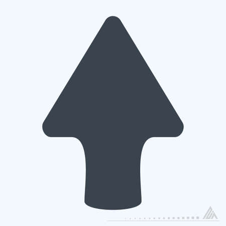 Icon Up - Glyph Style - Simple illustration, Editable stroke, Design template vector, Good for prints, posters, advertisements, announcements, info graphics, etc.のイラスト素材