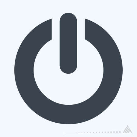 Icon Power - Glyph Style - Simple illustration, Editable stroke, Design template vector, Good for prints, posters, advertisements, announcements, info graphics, etc.のイラスト素材