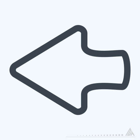 Icon Left 2 - Line Style - Simple illustration, Editable stroke, Design template vector, Good for prints, posters, advertisements, announcements, info graphics, etc.のイラスト素材