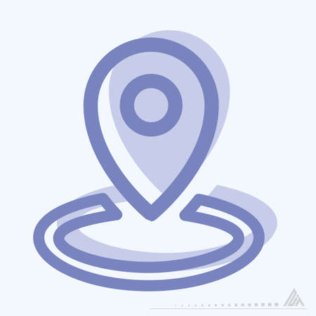 Icon Location - Two Tone Style - Simple illustration, Editable stroke, Design template vector, Good for prints, posters, advertisements, announcements, info graphics, etc.のイラスト素材