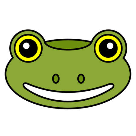 Cute cartoon Ape Frog Face.vector illustration.のイラスト素材