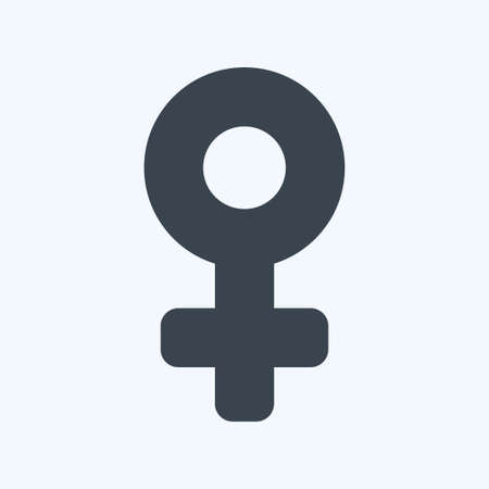 Icon Female - Glyph Style - Simple illustration, Editable stroke, Design template vector, Good for prints, posters, advertisements, announcements, info graphics, etc.のイラスト素材
