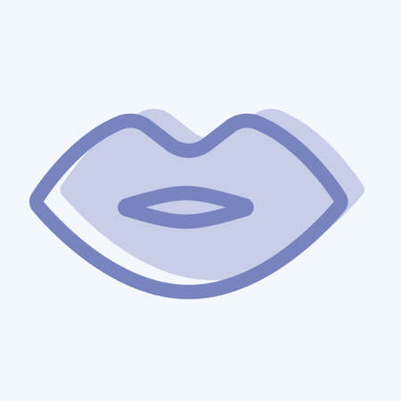 Icon Lip - Two Tone Style - Simple illustration, Editable stroke, Design template vector, Good for prints, posters, advertisements, announcements, info graphics, etc.のイラスト素材
