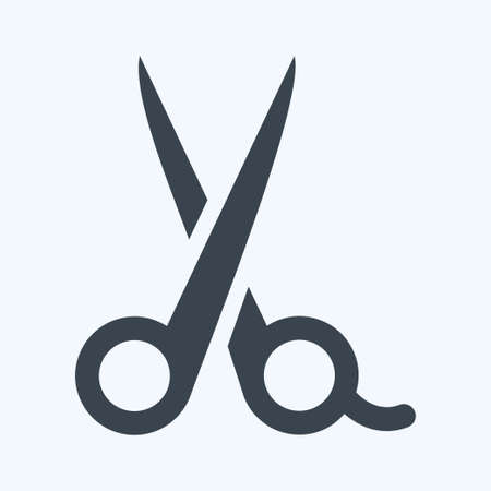 Icon Scissor - Glyph Style - Simple illustration, Editable stroke, Design template vector, Good for prints, posters, advertisements, announcements, info graphics, etc.の写真素材