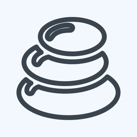 Icon Sauna - Line Style - Simple illustration, Editable stroke, Design template vector, Good for prints, posters, advertisements, announcements, info graphics, etc.のイラスト素材