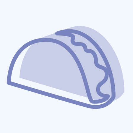 Icon Tako - Two Tone Style - Simple illustration, Editable stroke, Design template vector, Good for prints, posters, advertisements, announcements, info graphics, etc.のイラスト素材