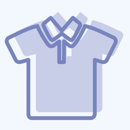 Icon T- Shirt 1 - Two Tone Style,Simple illustration,Editable stroke,Design template vector, Good for prints, posters, advertisements, announcements, info graphics, etc.のイラスト素材