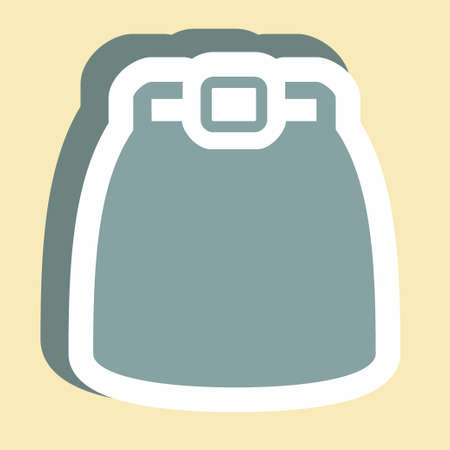 Sticker Skirt-3,Simple illustration,Editable stroke,Design template vector, Good for prints, posters, advertisements, announcements, info graphics, etc.のイラスト素材