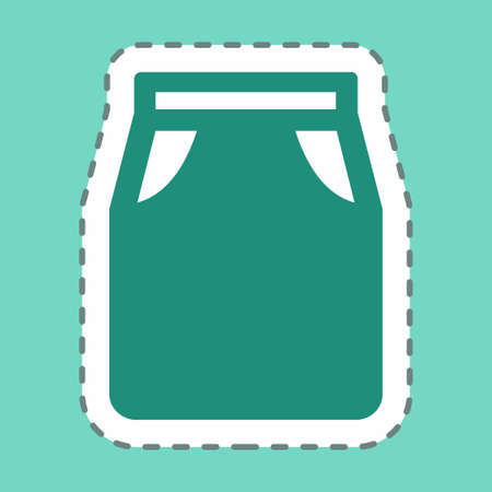 Sticker Skirt 1 - Line Cut,Simple illustration,Editable stroke,Design template vector, Good for prints, posters, advertisements, announcements, info graphics, etc.のイラスト素材